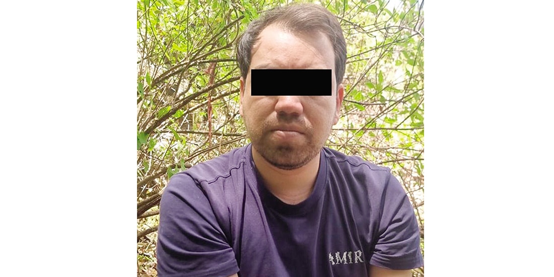 Eber Israel “N”, operador clave de El Guano, tras ser capturado, ayer.