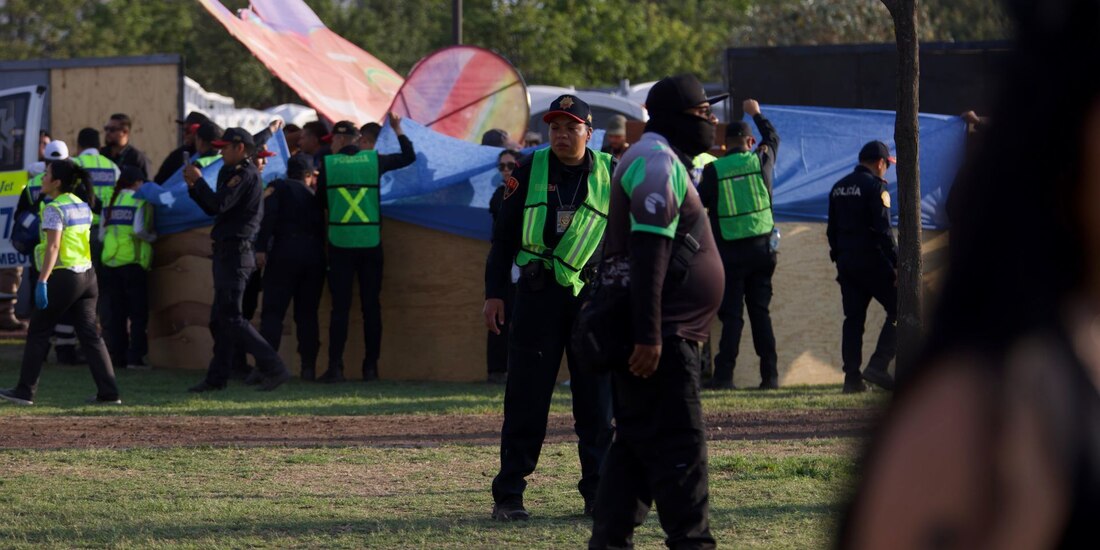 Una estructura metálica colapsó durante el primer día del Festival AXE Ceremonia en el Parque Bicentenario.