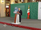AMLO en su conferencia de este jueves 16 de diciembre en Palacio Nacional.