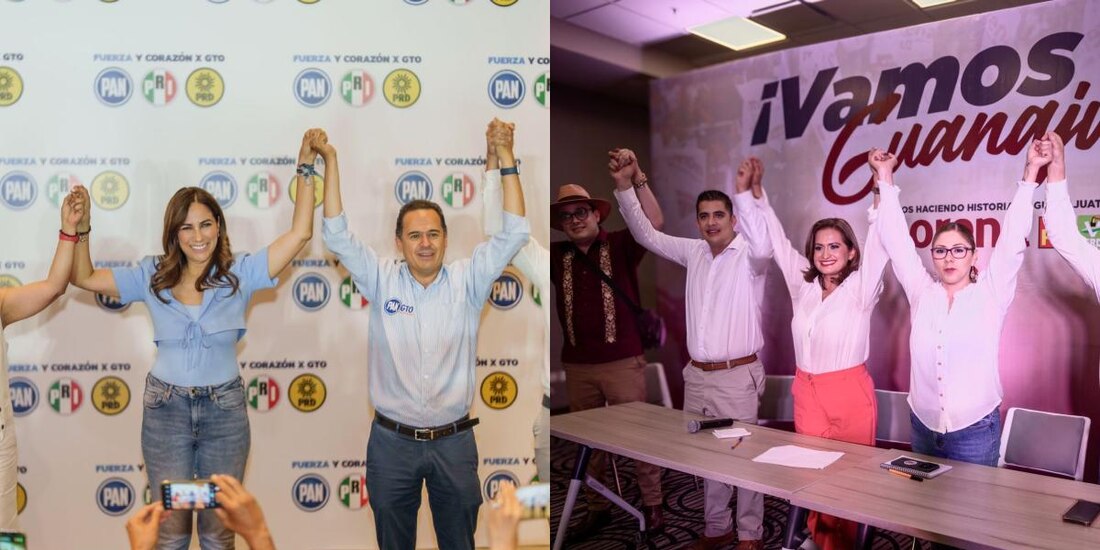 Libia García y Alma Alcaraz se declaran ganadoras en Guanajuato.