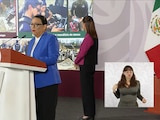 La Secretaria de Gobernación durante la Mañanera de CSP.