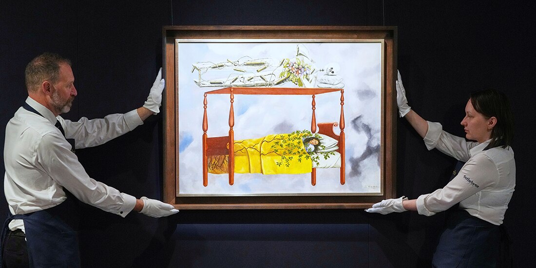 El óleo El sueño (La cama), de Frida Kahlo.