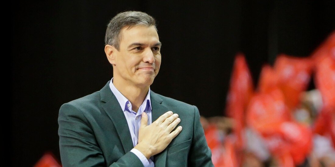 El presidente del gobierno español, Pedro Sánchez, durante un congreso del Partido Socialista; prometió abolir la prostitución como un compromiso que llevará a cabo.