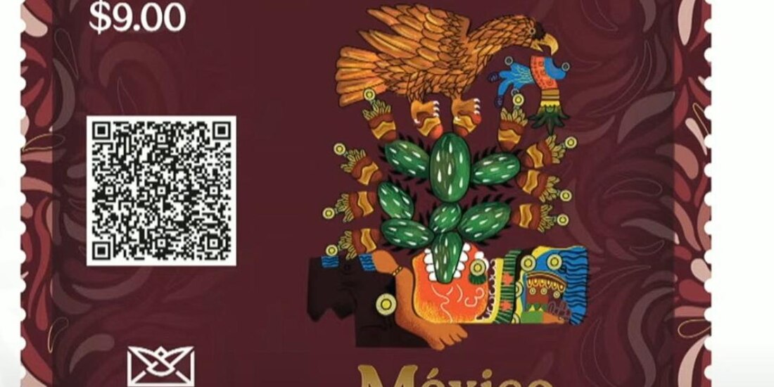 Precio del nuevo timbre postal de México- Tenochtitlán