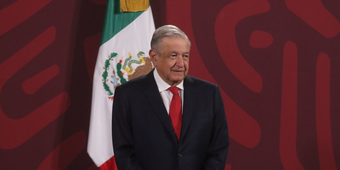 Andrés Manuel López Obrador, en su conferencia de este lunes 3 de enero, en Palacio Nacional.
