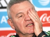 JAVIER AGUIRRE en rueda de prensa previo al partido amistoso contra Portugal, el 26 de marzo pasado.