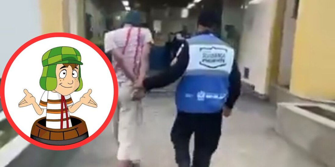 El detenido imitó gestos del personaje mientras era esposado