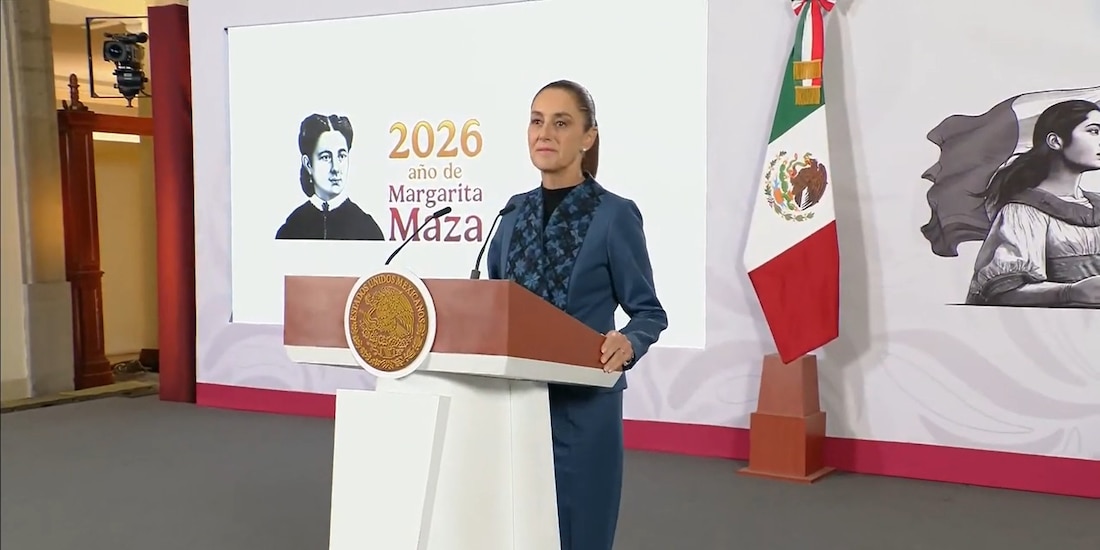 La Presidenta de México desde Palacio Nacional.