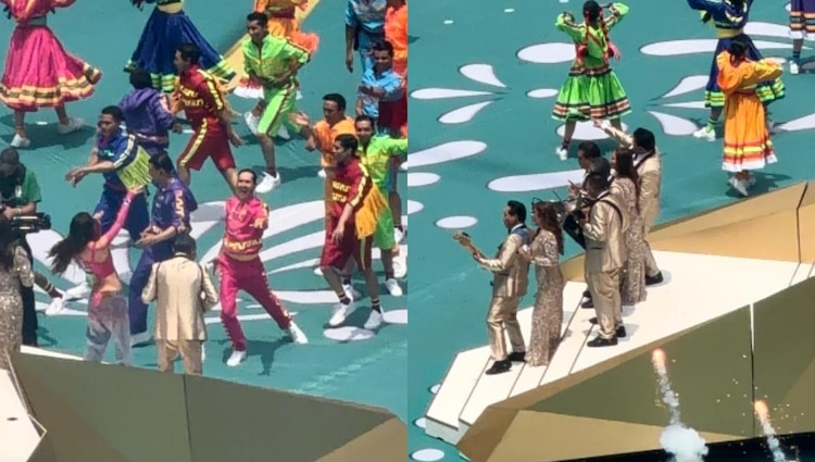 Belinda Y Los Ángeles Azules en la inauguración del Mundial