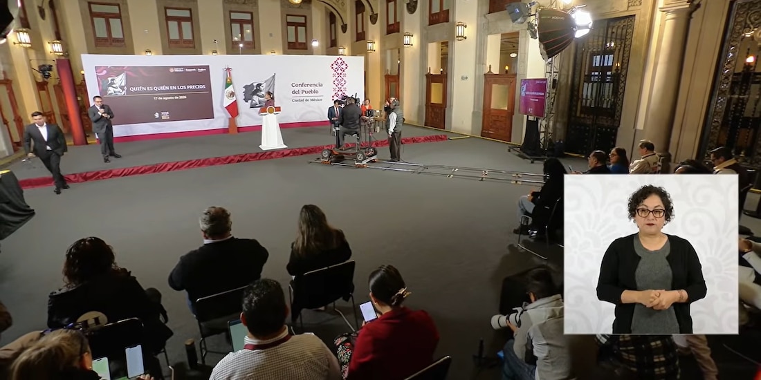 Iván Escalante, este lunes en Palacio Nacional.