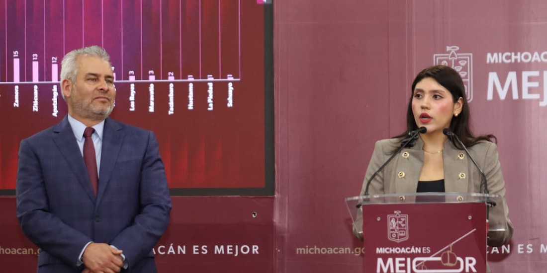 Autoridades de Michoacán en conferencia de prensa.