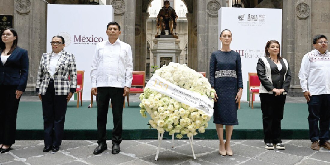 La Presidenta, ayer, en la ceremonia realizada en Palacio Nacional.