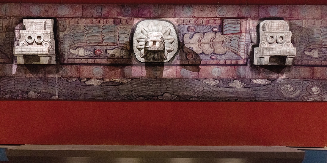 La museografía evoca a las serpientes.