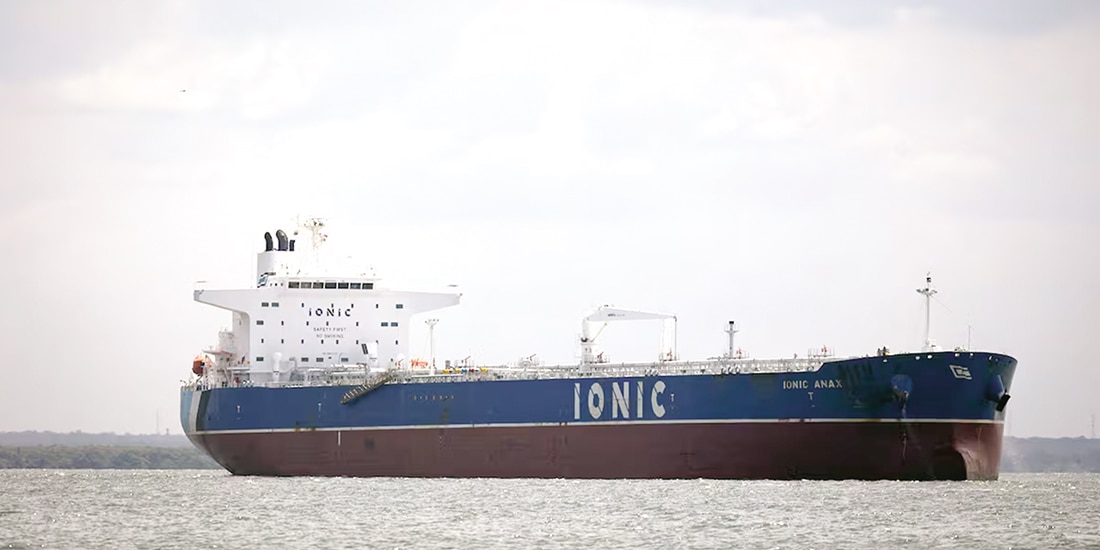 Petrolero Ionic Anax, fletado por Chevron, en Maracaibo, el 9 de febrero.