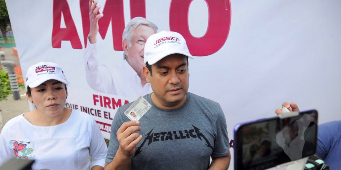 Sergio Gutiérrez Luna, presidente de la Cámara de Diputados vota en la Revocación de Mandato