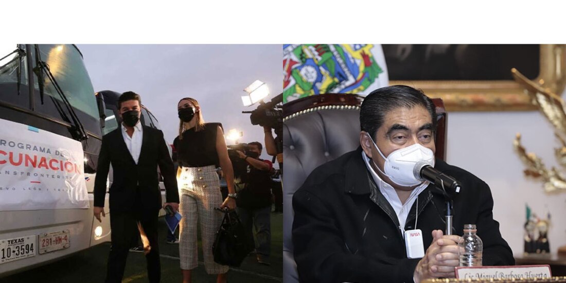 El gobernador electo de Nuevo León y el gobernador de Puebla.