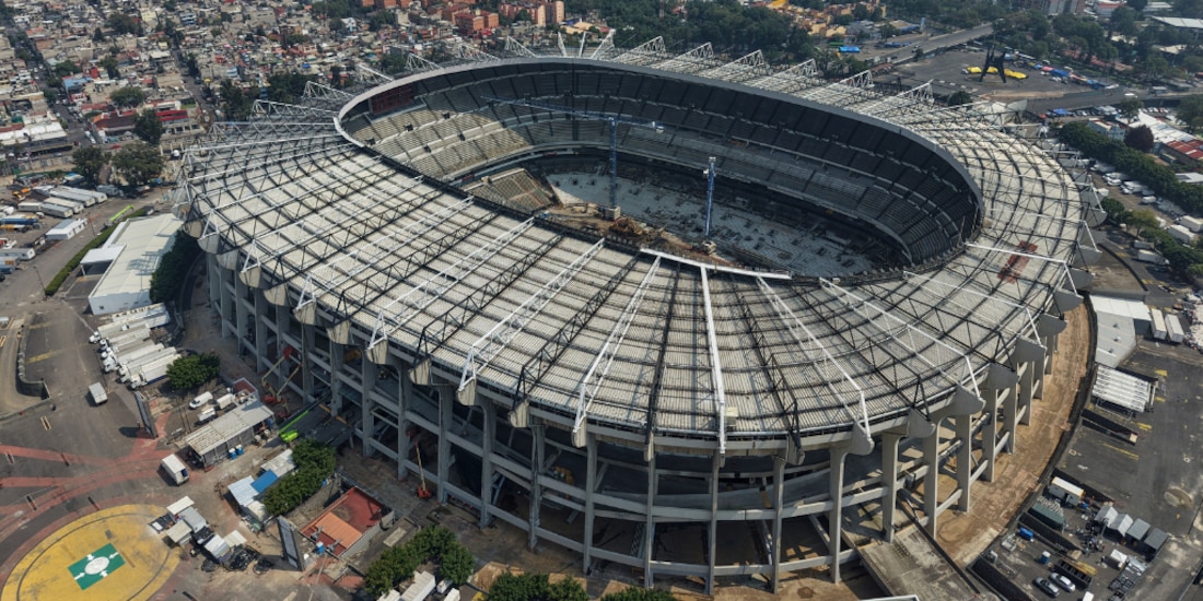 El Estadio Azteca se prepara para el Mundial 2026.