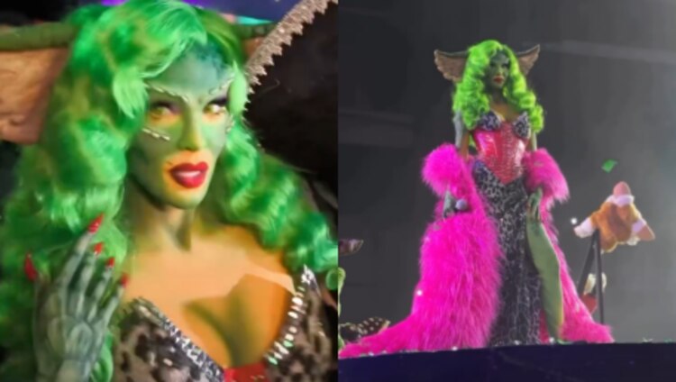 Belinda se disfraza de Greta la gremlin