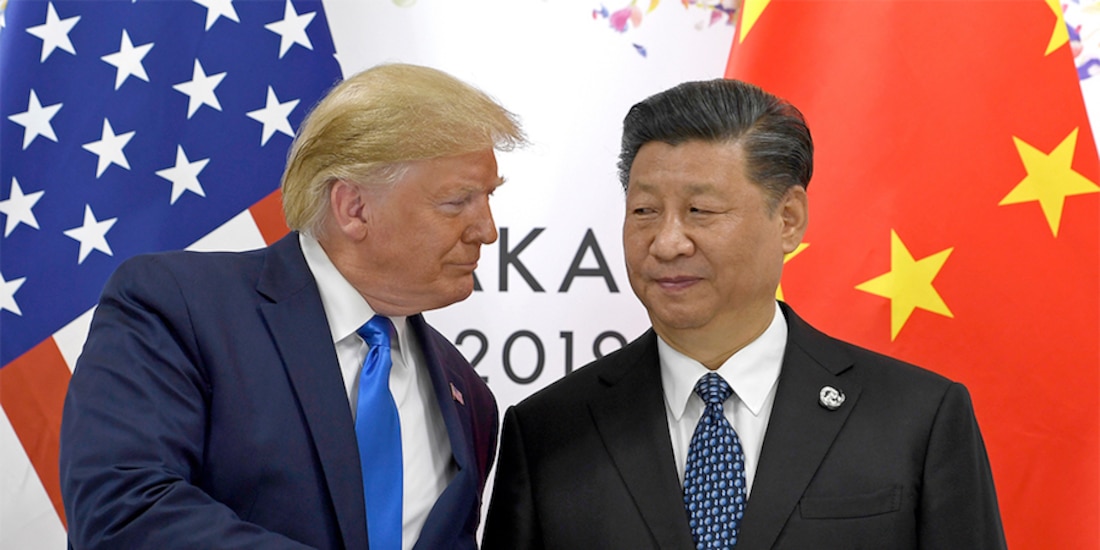 Los líderes de EU (izq.) y China, en la cumbre del G20 2019, en Osaka, Japón.