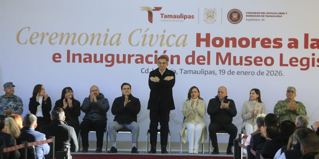 Ceremonia Cívica de Honores en Ciudad Victoria.