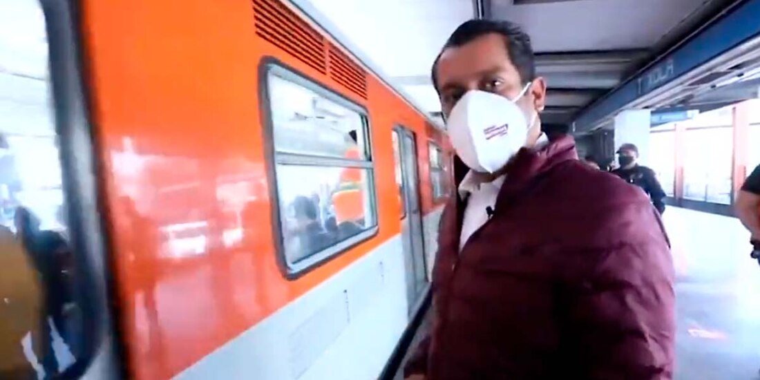 Sergio Gutiérrez Luna se subió al Metro para preguntar a los usuarios qué opinaban de Lorenzo Córdova