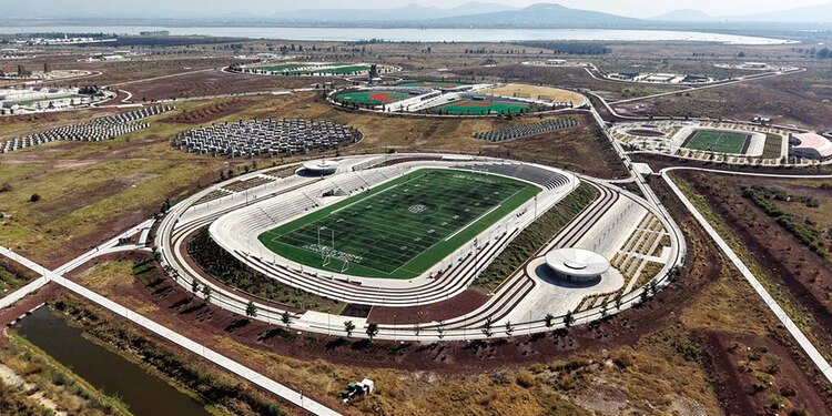 Vista aérea del Parque Ecológico Lago de Texcoco.
