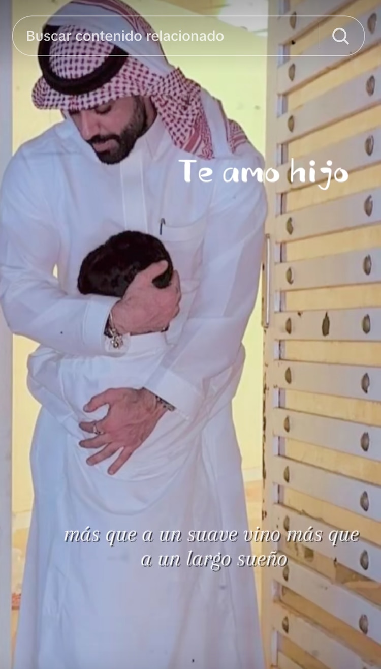 Masad Altamimi con su hijo