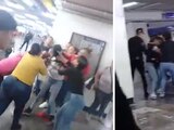 Vendedores ambulantes se agarraron agolpes en las instalaciones del Metro de la Ciudad de México.