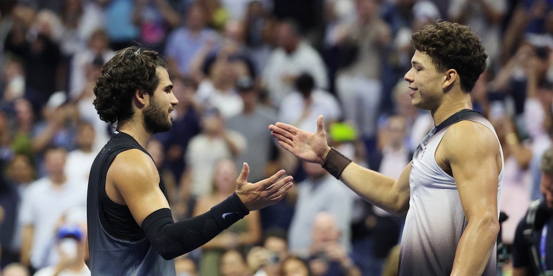 Ben Shelton y Carlos Alcaraz en el US Open.