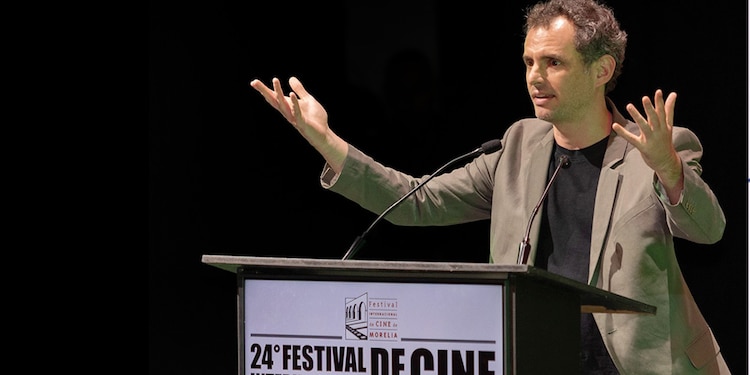El cineasta Jonás Cuarón durante la inauguración del FICM, ayer.