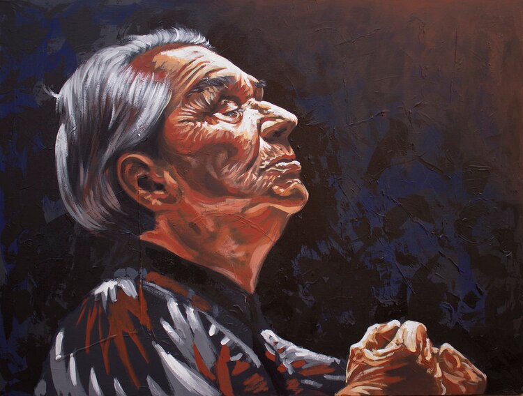 Una ilustración que representa a la cantante Chavela Vargas.