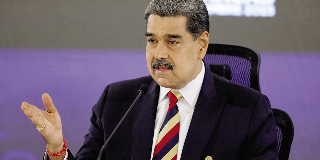 El presidente de Venezuela, se dirige a los medios en Caracas, ayer.