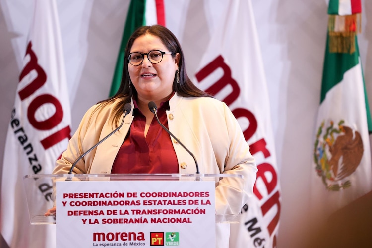 Citlalli Hernández Mora, presidenta de la Comisión Nacional de Elecciones de Morena, el 25 de agosto de 2026.