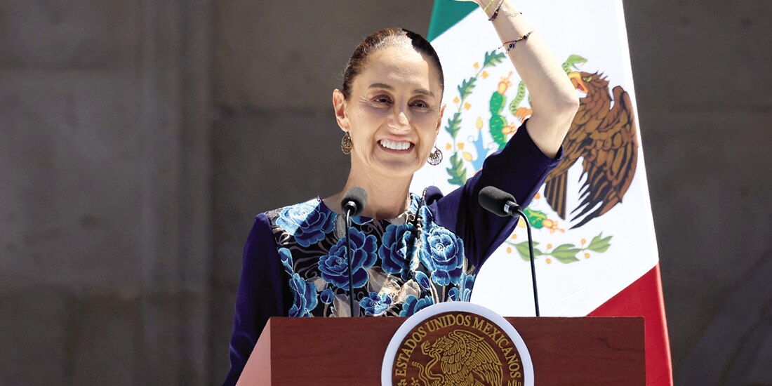 La Presidenta en el informe por aranceles, el pasado 9 de marzo en la CDMX.