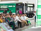 Ricardo Gallardo presenta el nuevo Sistema de Transporte Rápido 'Metro Red'.