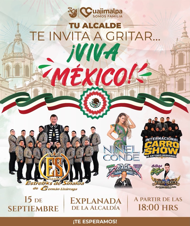 Ninel Conde y Sonido La Changa de Ramón Rojo encabezan una noche patria estelar e inolvidable en el poniente de la capital.