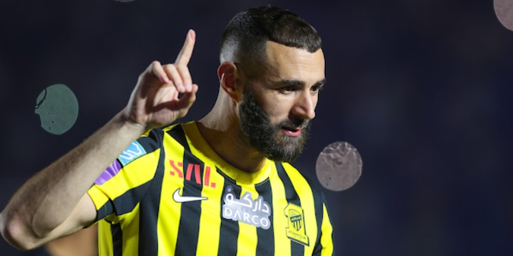 Karim Benzema durante uno de sus partidos en Arabia Saudita.