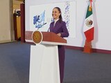 La Presidenta Claudia Sheinbaum Pardo en Palacio Nacional.