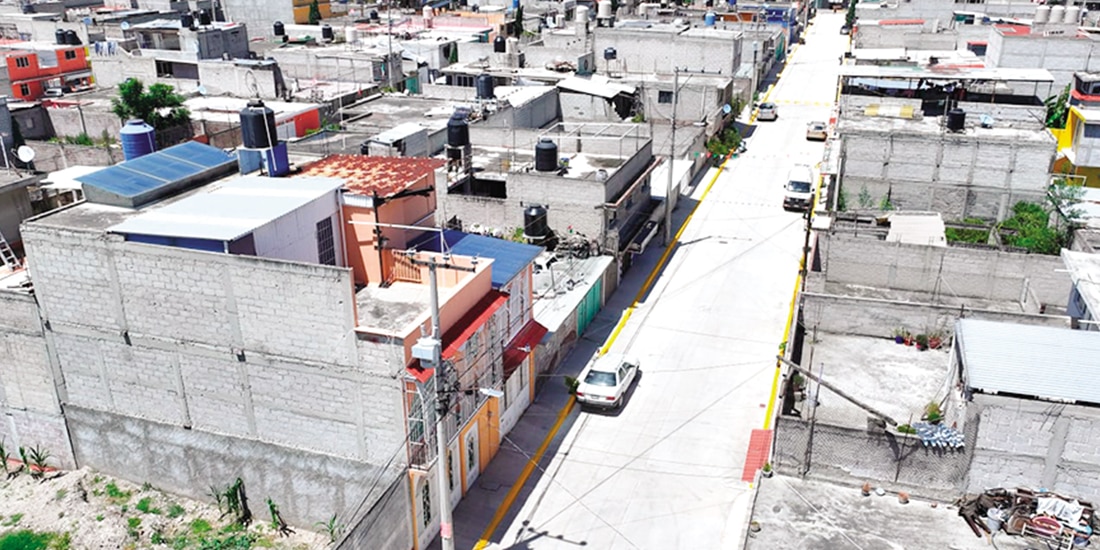 ASPECTO de una de las calles intervenidas en la localidad.