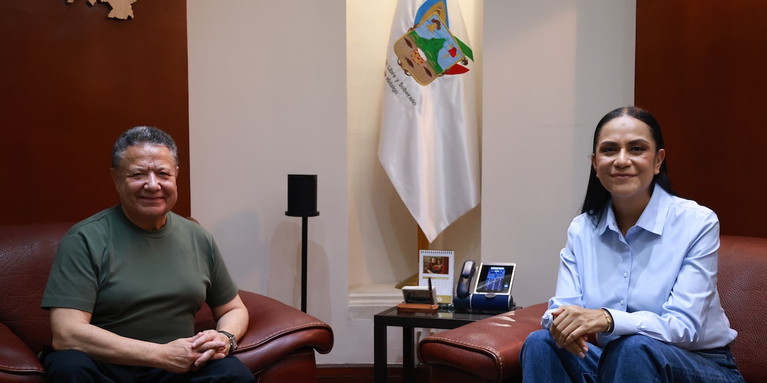 Ariadna Montiel visitó a Julio Menchaca durante su gira de trabajo en Hidalgo.