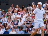 Jannik SInner celebra en Wimbledon.