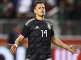 Javier "Chicharito" Hernández durante un juego con la Selección Mexicana en 2019.