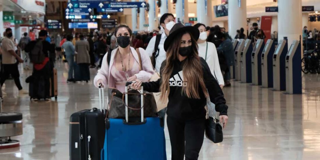 Aumenta porcentaje de pasajeros en vuelos internacionales durante 2021.