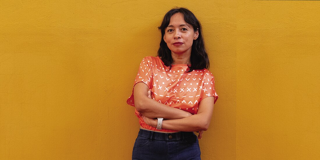 Brenda Navarro, en el Hay Festival Querétaro, en septiembre.