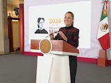 Claudia Sheinbaum este jueves en Palacio Nacional.