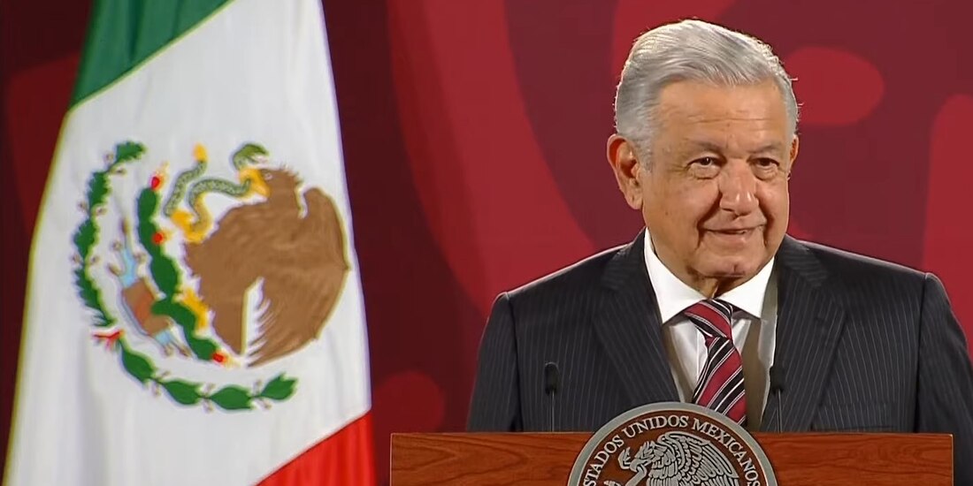 El Presidente López Obrador durante su conferencia matutina de este miércoles.