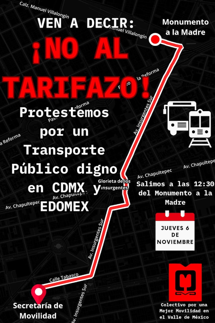 Ruta de la marcha del 6 de noviembre