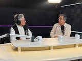 El gobernador de Tamaulipas, Américo Villarreal, durante el programa "Diálogos con Américo".