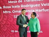 Omar García Harfuch y Rosa Icela Rodríguez, ayer.