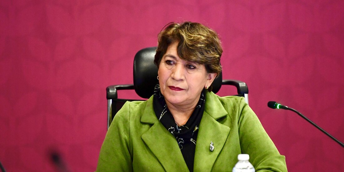 La Gobernadora del Estado de México, Delfina Gómez.